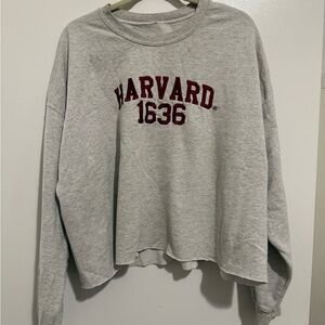 Cropped Harvard Gray Women's Sweatshirt
